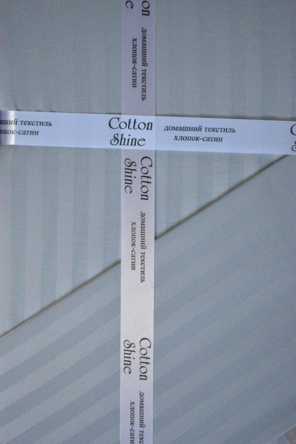 Постільна білизна Cotton Shine стреп сатин (Сірий, 200х220)